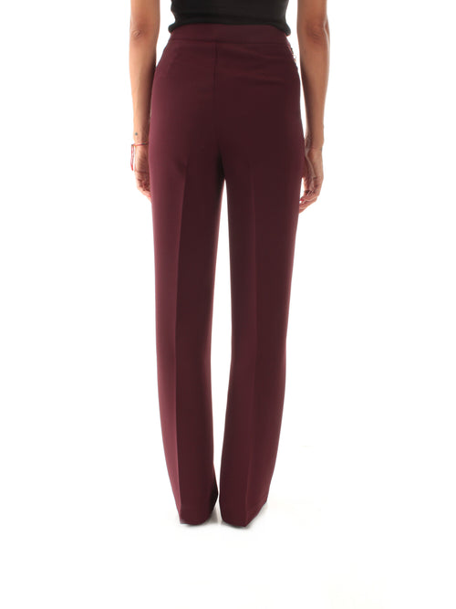 Twinset pantaloni in crêpe cady con cintura da donna winetasting