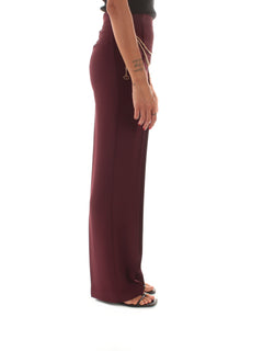 Twinset pantaloni in crêpe cady con cintura da donna winetasting