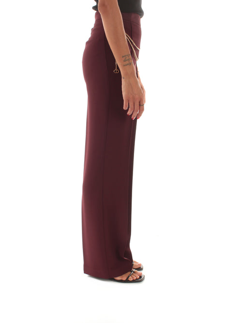 Twinset pantaloni in crêpe cady con cintura da donna winetasting