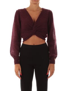 Twinset coprispalle in maglia misto mohair da donna winetasting