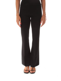 Twinset pantaloni flare in maglia da donna nero