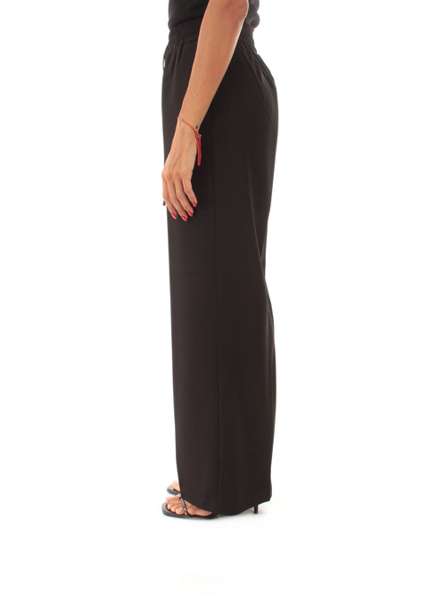 Twinset pantalone a palazzo a vita alta da donna nero