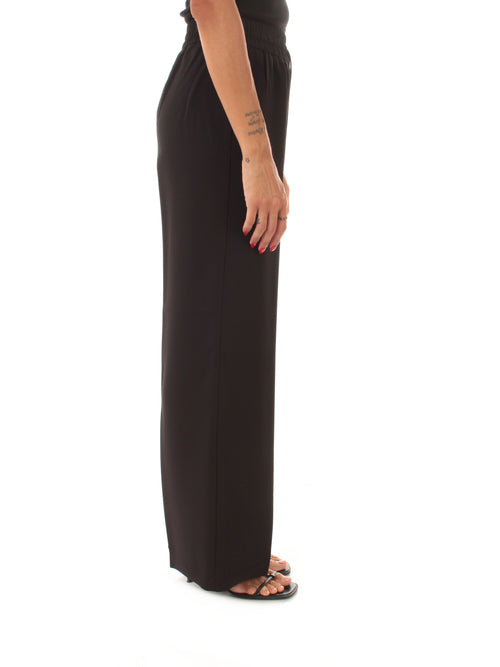Twinset pantalone a palazzo a vita alta da donna nero