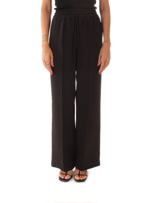 Twinset pantalone a palazzo a vita alta da donna nero