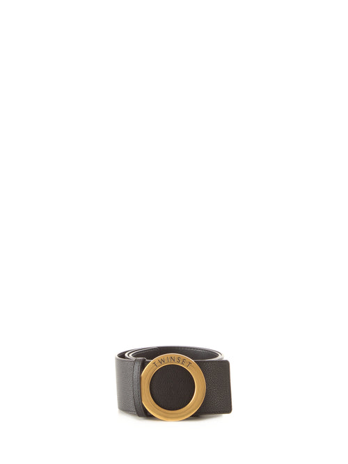 Twinset cintura in simil pelle nero da donna