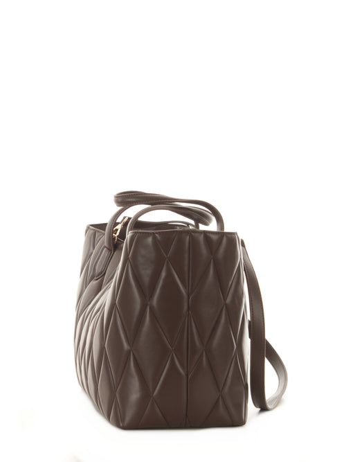 Twinset tote bag in simil pelle da donna coffee