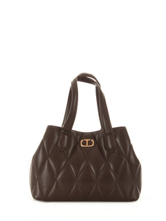 Twinset tote bag small in simil pelle da donna coffee