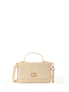 Twinset borsa a tracolla in similpelle da donna parchment