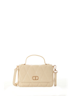 Twinset borsa a tracolla in similpelle da donna parchment