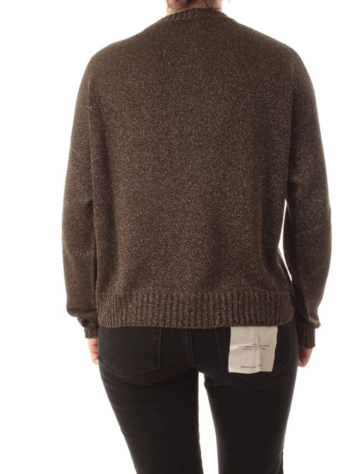 Iblues OCA maglia in filato lurex da donna oliva