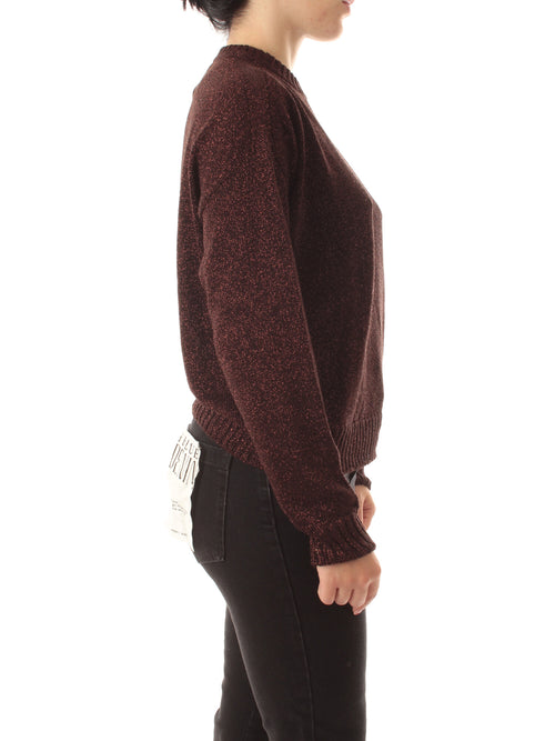 Iblues OCA maglia in filato lurex da donna moka