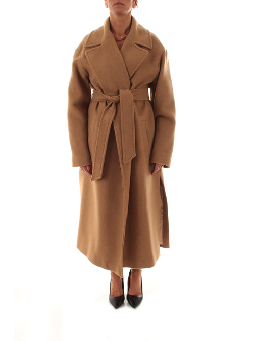 Emme Marella CADMIO cappotto in panno doppio da donna cammello