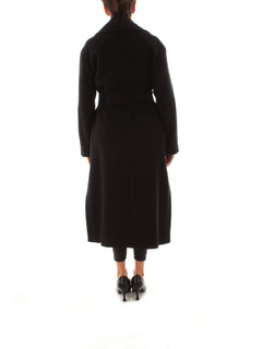 Emme Marella CADMIO cappotto in panno doppio da donna nero