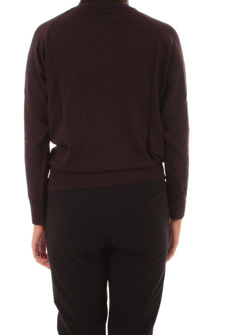 RRD-Roberto Ricci Designs Cupro Turtleneck Wom Soft Knit da donna bordeaux