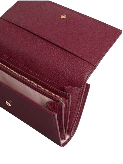 Coccinelle METALLIC SOFT LARGE portafoglio in pelle da donna ribes