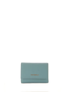 Coccinelle METALLIC SOFT portafoglio small in pelle da donna artic blue