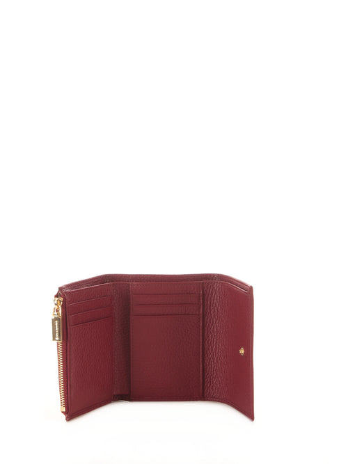 Coccinelle METALLIC SOFT portafoglio small in pelle da donna ribes