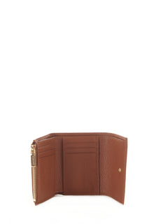 Coccinelle METALLIC SOFT portafoglio small in pelle da donna cognac