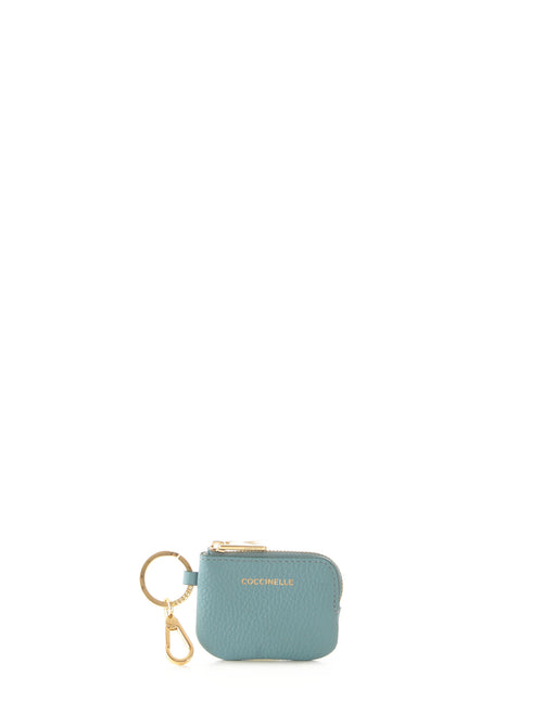Coccinelle ALIAS porta air pods in pelle da donna artic blue