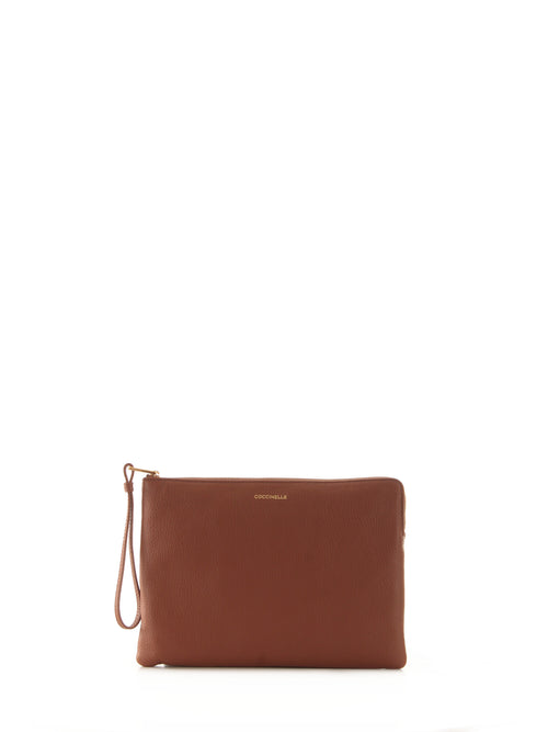 Coccinelle ALIAS pochette in pelle da donna cognac