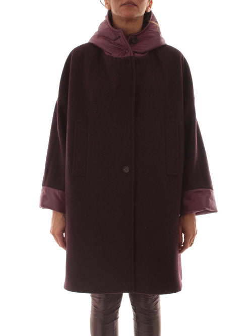 Guttha cappotto con cappuccio da donna amarone