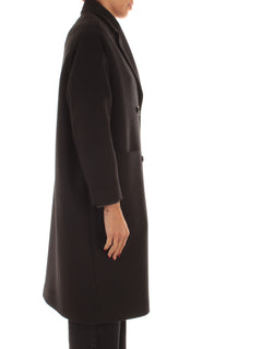 Guttha cappotto in panno da donna nero