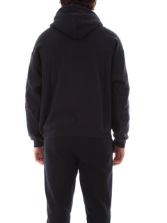 Lacoste felpa con cappuccio in tessuto pesante unisex blu navy