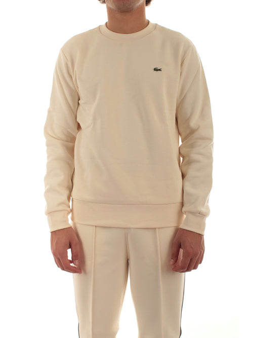 Lacoste felpa da uomo crema