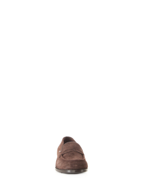 Lardini mocassino in suede da uomo testa di moro