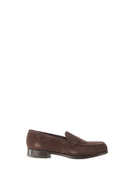 Lardini mocassino in suede da uomo testa di moro