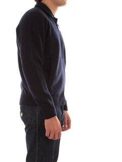 Lardini cardigan in maglia double da uomo blu