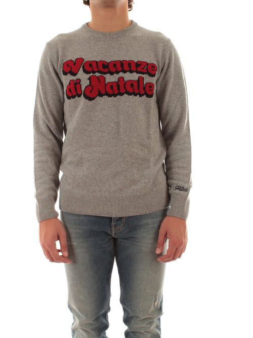 MC2 SAINT BARTH maglia HERON con ricamo VACANZE LOGO 15ML EMB da uomo