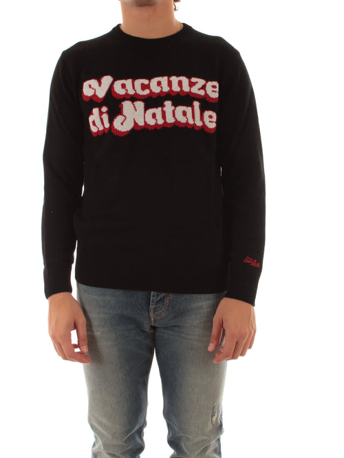 MC2 SAINT BARTH maglia HERON con ricamo VACANZE LOGO 0041 da uomo