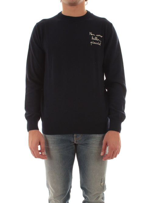 MC2 SAINT BARTH maglia HERON LIGHT EMBRY con ricamo VACANZE BELLO 61 EMB da uomo