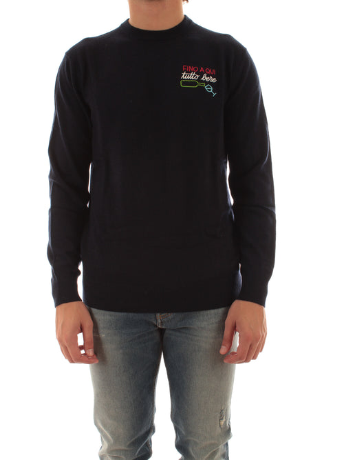 MC2 SAINT BARTH maglia HERON LIGHT EMBRY con ricamo TUTTO BERE 61 da uomo