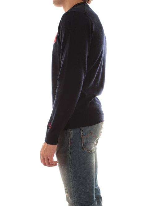 MC2 SAINT BARTH maglia HERON LIGHT con ricamo YUPPIES 61 EMB da uomo