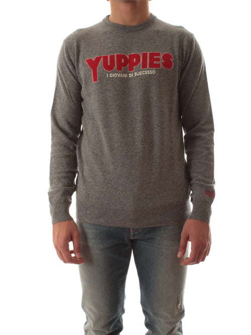 MC2 SAINT BARTH maglia HERON LIGHT con ricamo YUPPIES 15M EMB da uomo