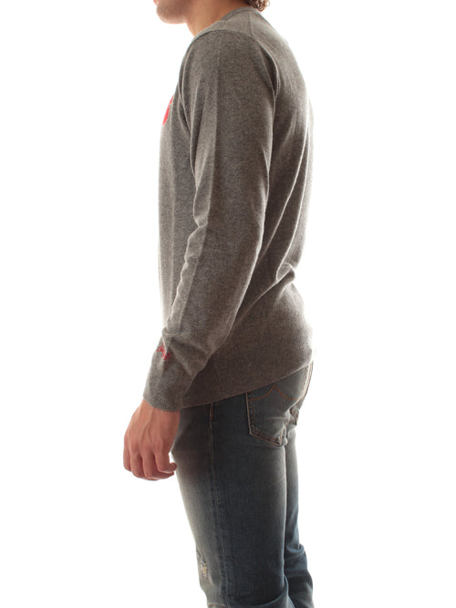 MC2 SAINT BARTH maglia HERON LIGHT con ricamo YUPPIES 15M EMB da uomo