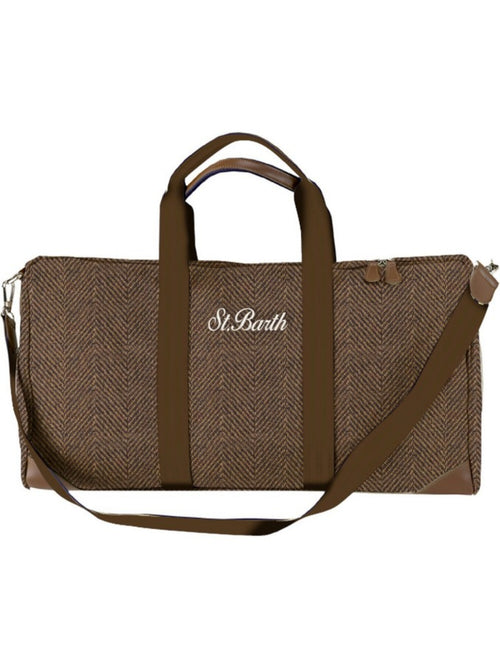 Mc2 Saint Barth Jetleg Wool borsone da viaggio da uomo HERRINGBONE 18 EMB