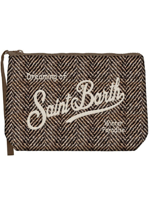 Mc2 Saint Barth Aline Wool pochette da uomo HERRINGBONE 18 EMB