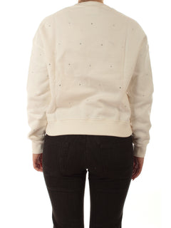 Mc2 Saint Barth CASEY W felpa da donna SB 10 ALL OVER STRASS EMB