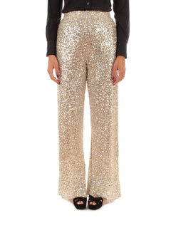 Mc2 Saint Barth LUCETTE pantalone in full paillettes da donna gold