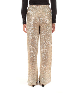 Mc2 Saint Barth LUCETTE pantalone in full paillettes da donna gold