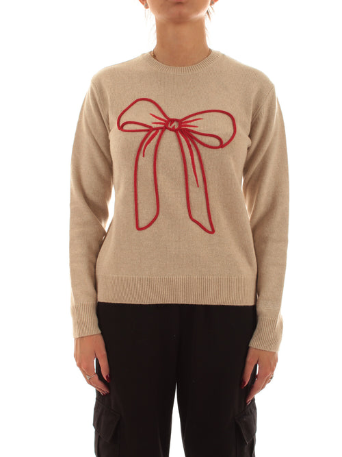 Mc2 Saint Barth New Queen maglia girocollo da donna BIG BOW 11 EMB