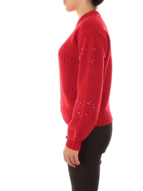 Mc2 Saint Barth DANYA maglia da donna HEART LACE 41 STRASS