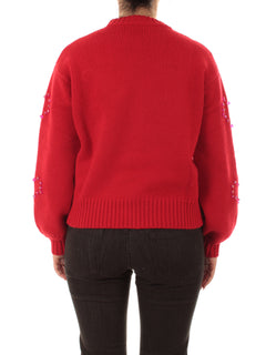 Mc2 Saint Barth DANYA maglia da donna HEART LACE 41 STRASS