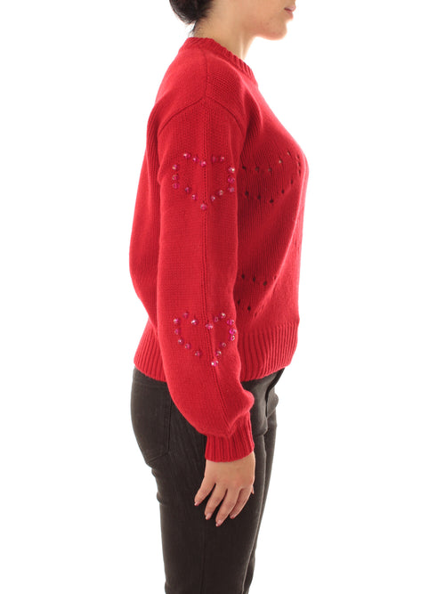 Mc2 Saint Barth DANYA maglia da donna HEART LACE 41 STRASS