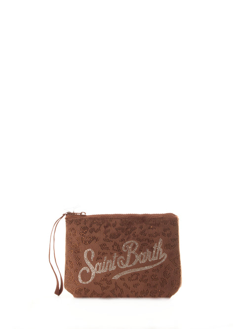 Mc2 Saint Barth ALINE STRASS pochette da donna LEOPARD 1918 STRASS