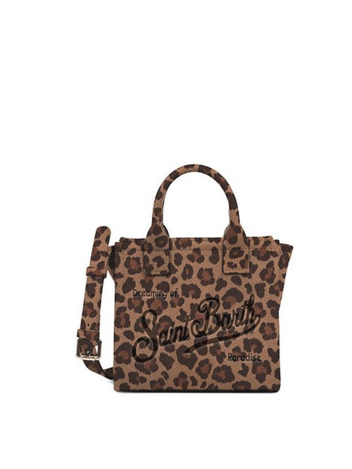 Mc2 Saint Barth VANITY BAG MINI borsa da donna in pelle PRINTED LEOPARD LEATHER 12