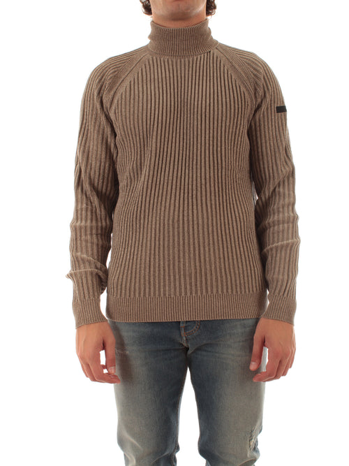 RRD-Roberto Ricci Designs Velvet Rave Turtleneck Knit da uomo tabacco